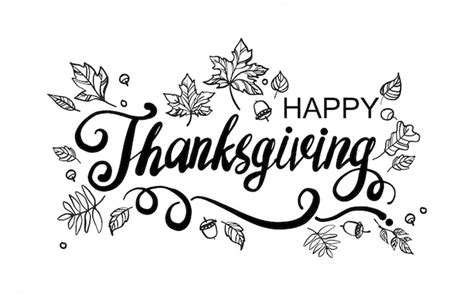 Premium Vector Happy Thanksgiving Day Greeting Card With Lettering