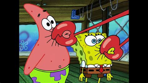 Spongebob And Patrick Nodding While Mr Krabs Clamped Their Mouth For