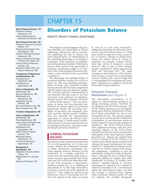 Disorders Of Potassium Balance Pdf Potassium Diet And Nutrition