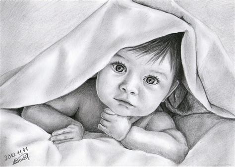 Cute Baby Painting By Artist Harpreet Kaur Gallerist