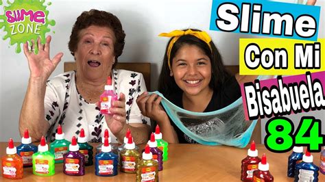 Haciendo Slime con Mi Bisabuela de Años por Primera Vez YouTube