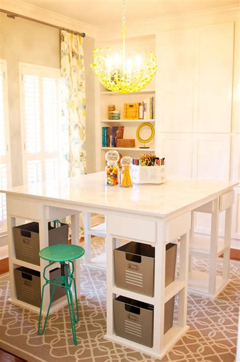 Craft Table Ideas With Storage Attempting To Organize Your Creativity