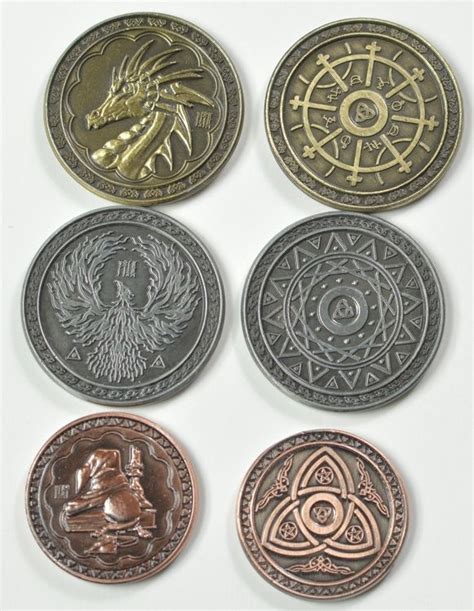 Fantasy Coins And Bars Moedas Mágicas Moedas Artefatos