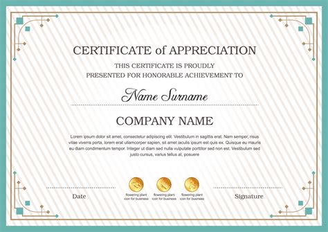 Certificate Of Appreciation Template Multipurpose Certificate Border