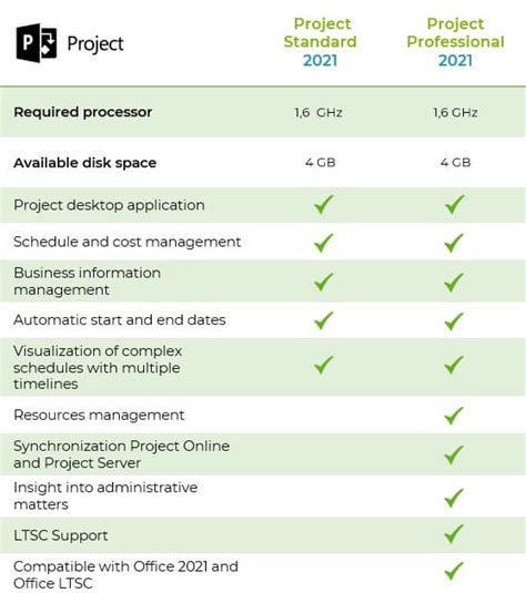 Microsoft Project 2021 Standard Vs Professional What Are The Differences
