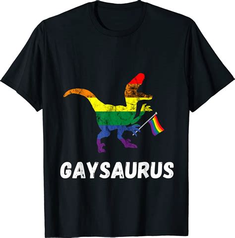 Amazon Com Gay Dinosaurs Pride Homosexual Rainbow Dino Bi LGBT T Rex T