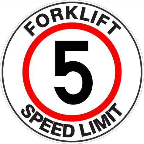 Forklift Speed Limit 5 Floor Marker Discount Safety Signs New Zealand