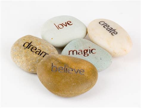 Create Magic Believe Dream And Love Stones Stock Photo Image Of
