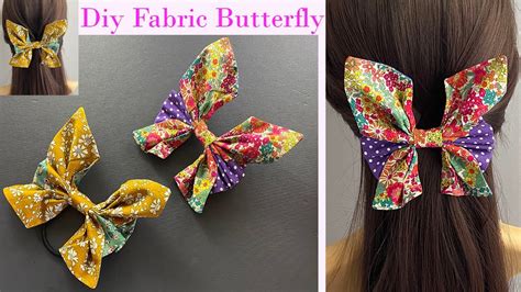 💖 Diy Large Fabric Butterfly Hair Clips How To Make Fabric