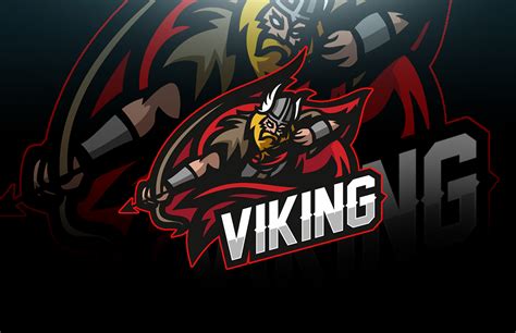 Viking Esport Mascot Logo Design Stock Vector Illustr