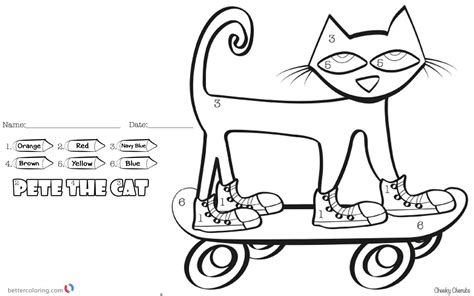 You can down load these picture, simply click download image and save picture to your computer. Pete the Cat Coloring Pages Color by Number Skateboard ...