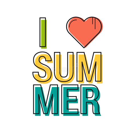 I Love Summer Web Poster Stock Vector Illustration Of Paper 89565802