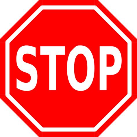 Stop Sign Outline Clipart Best