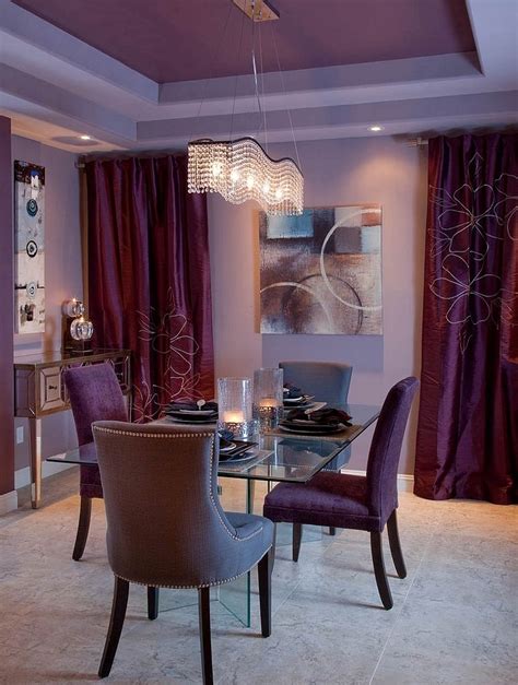 Children room is decorated in grey and pink ton. How to Fashion a Sumptuous Dining Room Using Majestic Purple