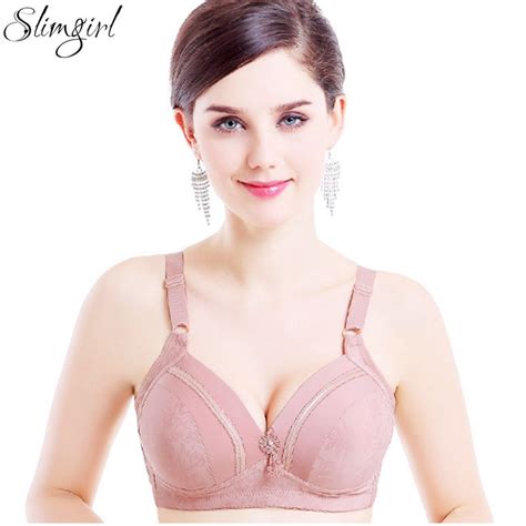 slimgril women s health sexy wire free push up bra cotton seamless adjusted padded big size b c