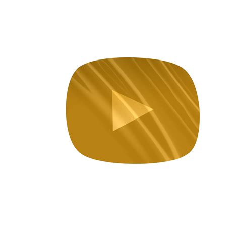 Free Youtube Gold Play Button Logo 11121084 Png With Transparent Background