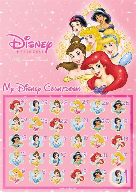 Disneycountdowncalendarprintable Disney Countdown Calendar Disney