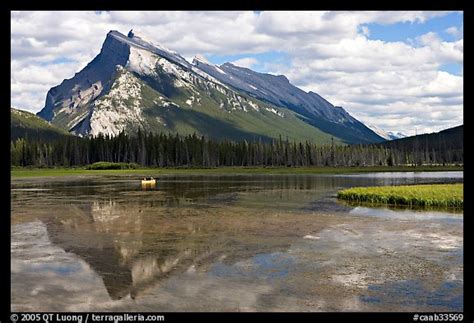 Picturephoto Mt Rundle Reflected In First Vermillion Lake Afternoon