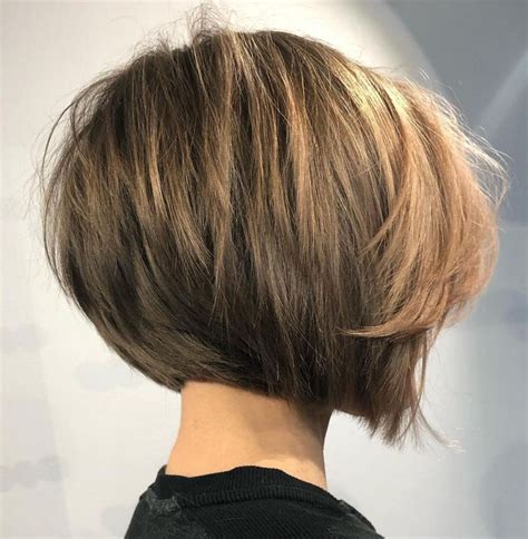 Stacked Bob Back View Short Hairstyles For Thick Hair Curly Bob Hairstyles Short Hair Cuts