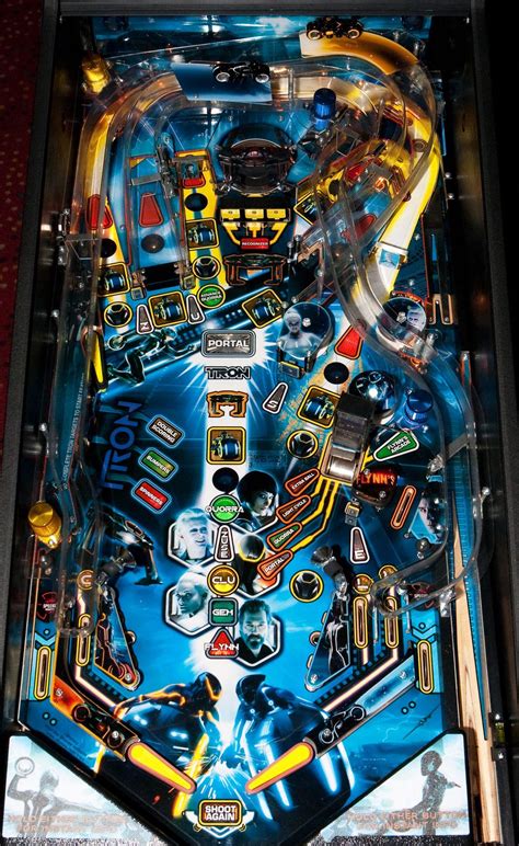 Tron Legacy Playfield Pinball Arcade Game Room Pinball Game