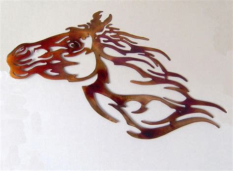 Horse head metal art | Etsy | Metal tree wall art, Metal tree, Art gallery wall