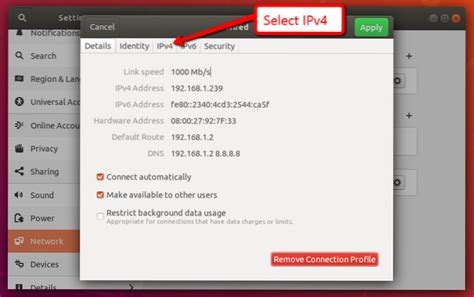 Comment Configurer Une Adresse IP Statique Sur Ubuntu 18 04 Bureau