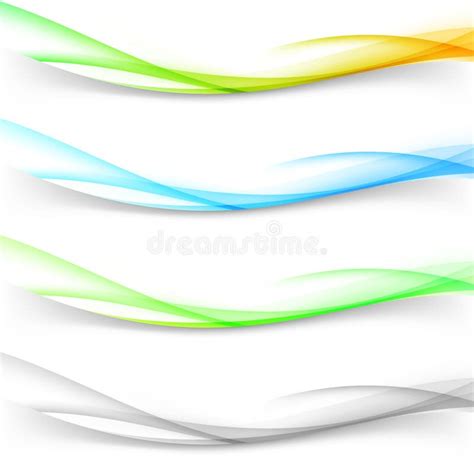 Web Abstract Wave Border Swoosh Line Divider Stock Vector