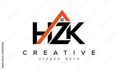 Hzk Letters Real Estate Construction Logo Vector Stock Vector Adobe Stock