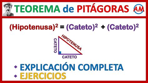 TEOREMA DE PITÁGORAS Fórmula demostración ejemplos y ejercicios