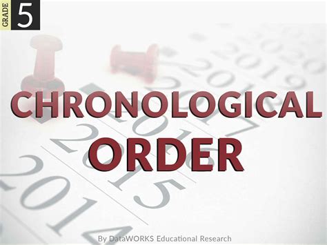 Chronological Order Lesson Plans