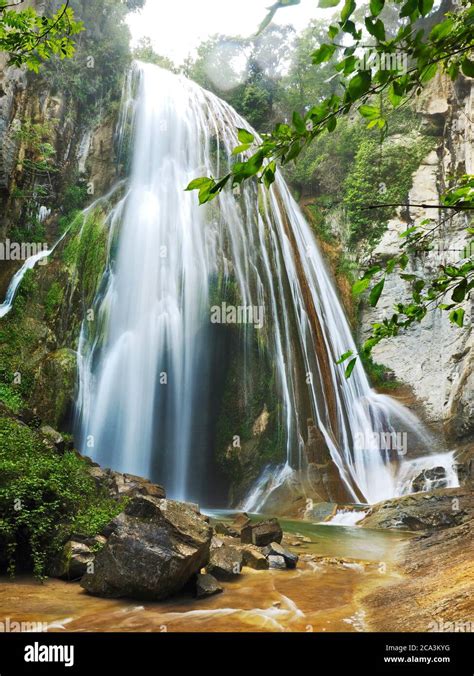 Mir Waterfall At Foradada Stream Santa Maria De Besora Village
