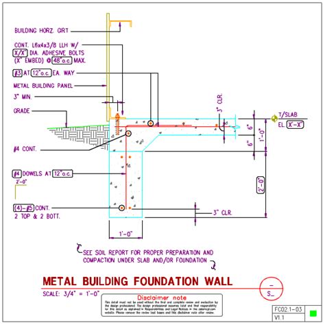 Fc021 Metal Building Foundation Details Axiomcpl Central