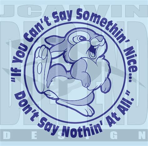Thumper T Shirt If You Cant Say Somethin Nice Etsy