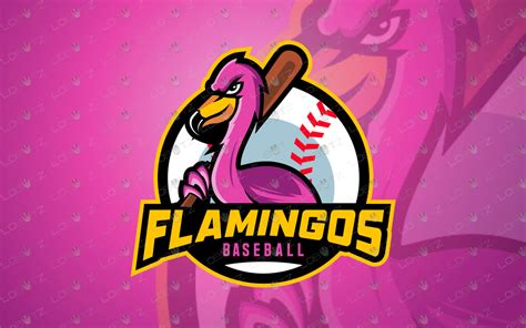 Premade Flamingo Mascot Logo For Sale Lobotz