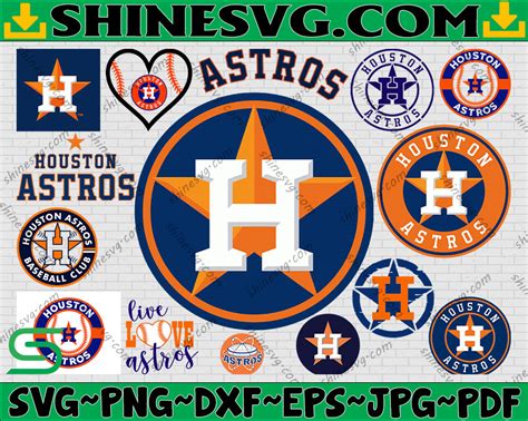 Bundle 15 Files Houston Astros Baseball Team Svg Houston Astros Svg