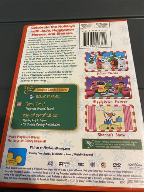 A Very Playhouse Disney Jr Holiday Christmas Dvd 2005 Jojo Shanna