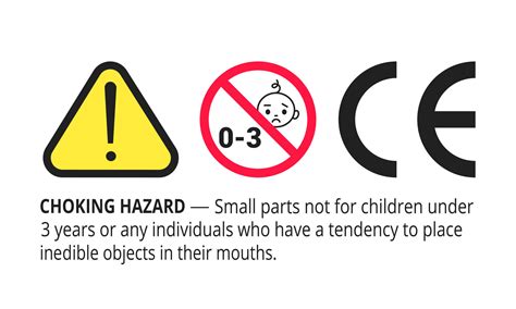 Choking Hazard Forbidden Sign Sticker Not Suitable For Children Under 3