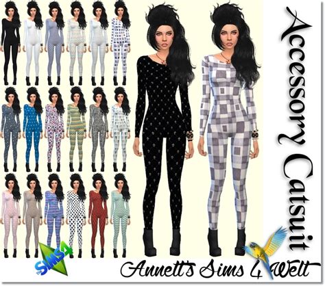 Sims 4 Ccs The Best Accessory Catsuits By Annett85