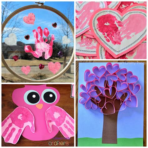 It's an easy art technique for toddlers and preschoolers, and it can be used to make some beautiful pieces like these spin painted hearts by projects with kids. Valentine's Day Handprint Craft & Card Ideas - Crafty Morning