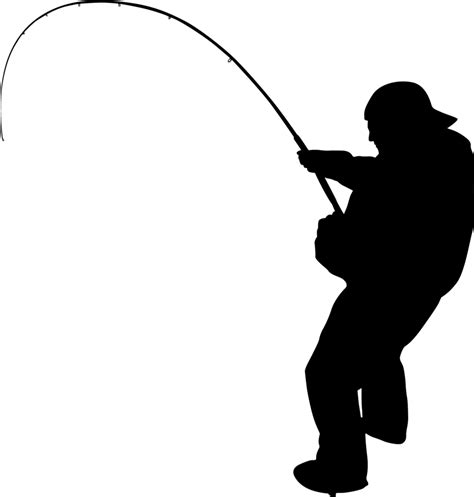Fishing Silhouette Fisherman Clip Art Fishing Png Download 9521000