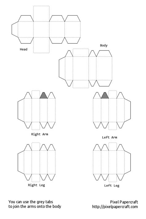 Papercraft Minecraft Character Template Minecraft Templates Minecraft