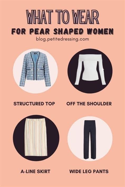 what to wear for pear shaped women in the fall and winter with text overlay