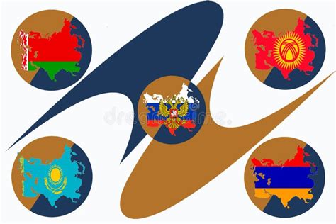 Symbol Of The Eurasian Customs Union Stock Illustration Illustration