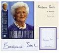 Lot Detail - Barbara Bush Signed Memoir -- 1994