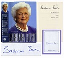 Lot Detail - Barbara Bush Signed Memoir -- 1994