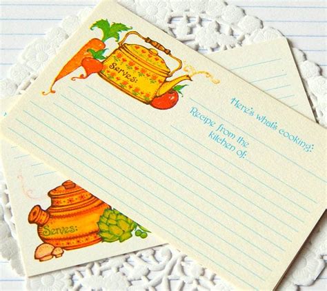 Free Vintage Recipe Card Printables

