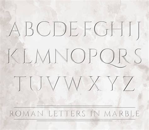 3647 All Roman Letters Antique English Symbol Vector Antique English