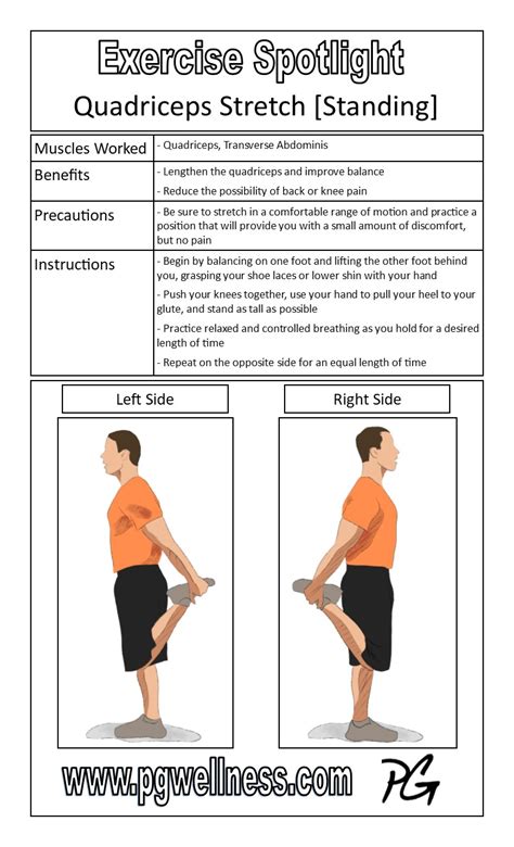 Quadriceps Stretch Standing Exercise Spotlight Poster Pgwellness