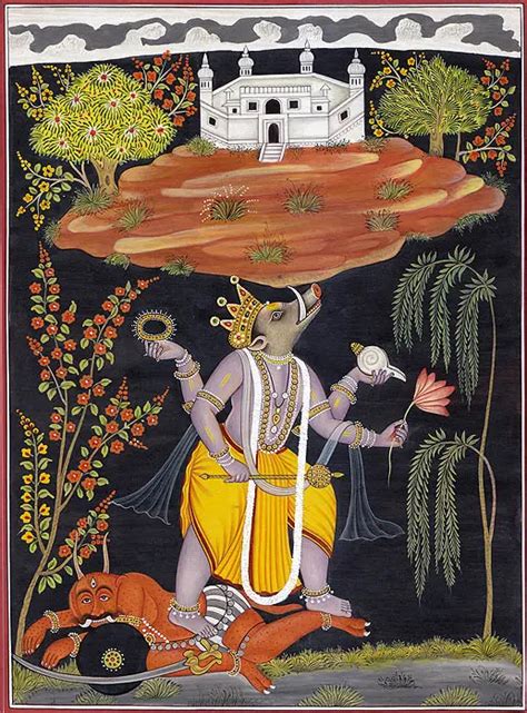 Varaha Avatar Of Lord Vishnu Exotic India Art
