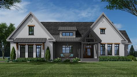 One Story Farm House Style House Plan 3267 Mayberry Farms